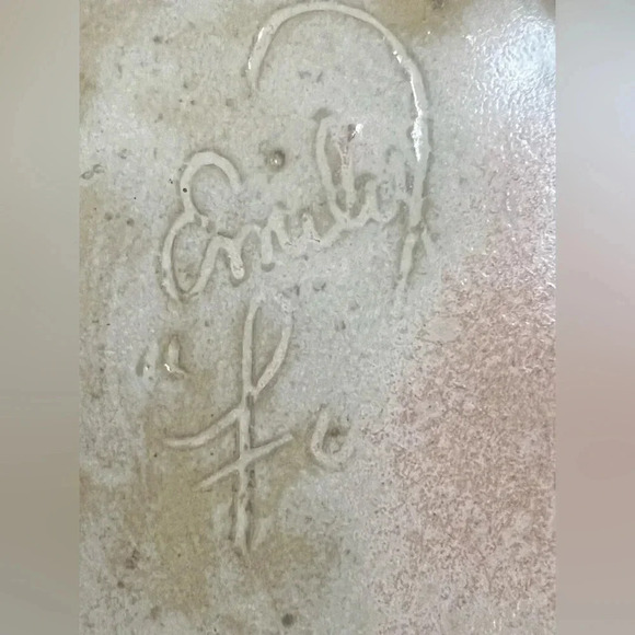 Decorative Pottery Coil Swirl Bowl Basket Signed Emily - Picture 8 of 13